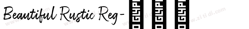 Beautiful Rustic Reg字体转换